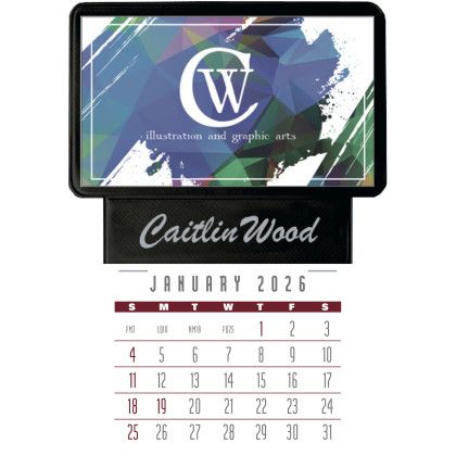 Custom Business Card Press-n-Stick Calendar