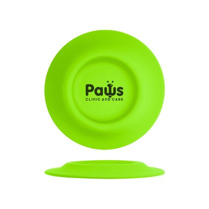 Custom 2-In-1 Flying Disc Pet Bowl - Lime Green