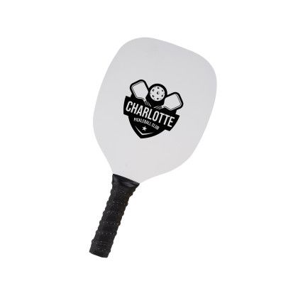 Custom Single Pickleball Paddle - White with Black