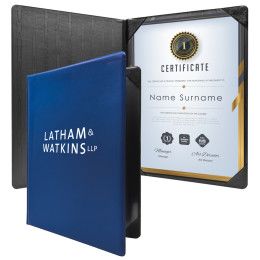 Custom Diploma Holder Padded Portrait - Royal Blue