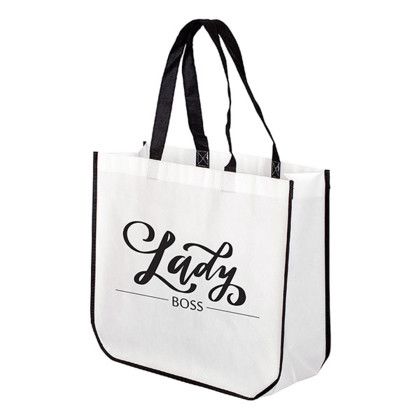 Custom Laminated Gift Tote - White