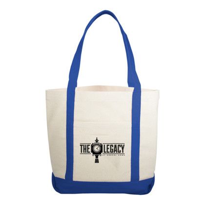 Custom Lightweight Daytrip Boat Bag - Natural with Royal Blue