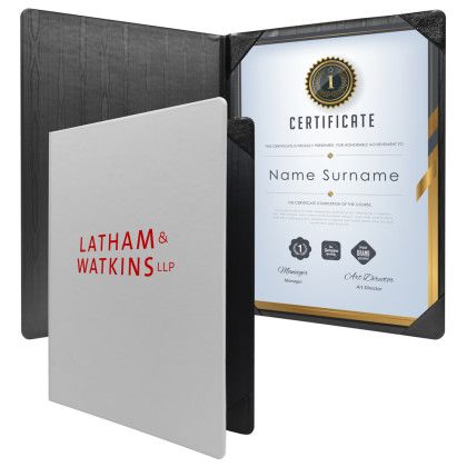 Custom Diploma Holder Padded Portrait - White