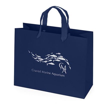 Custom Paris - Matte Eurotote 10 x 8 - Foil Print - Navy Blue