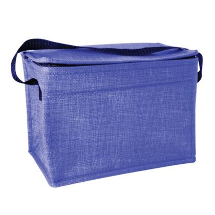 Custom Non Woven 6 Can Cooler - Heather Blue