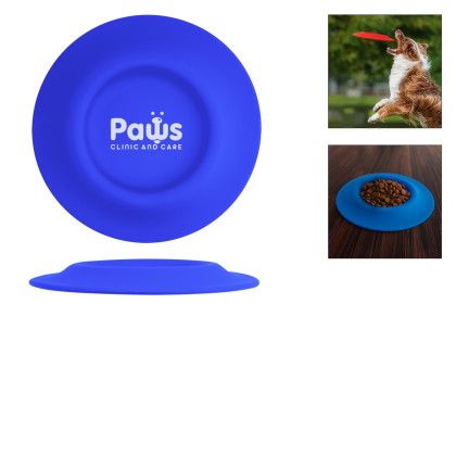 Custom 2-In-1 Flying Disc Pet Bowl - In Use