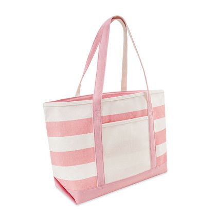 Custom Anchor Tote - Natural with Pink