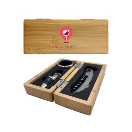Custom Bamboo Wine Opener Kit