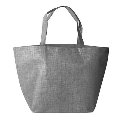Custom Non-Woven Shopper Tote - Heather Gray