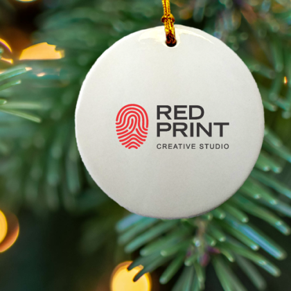 Custom Printed Ceramic Round Ornament
