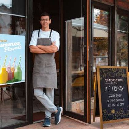 Custom 36" x 48" Opaque Window Cling - In Use Custom 36" x 48" Opaque Window Cling - In Use