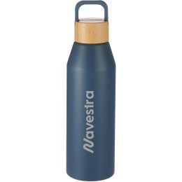 Custom Aspen 24 oz Recycled Bottle with FSC Bamboo Lid - Nightfall Blue