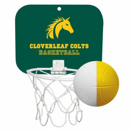 Custom Mini Basketball Backboard w/4" Unimprinted Foam Basketball Custom Mini Basketball Backboard w/4" Unimprinted Foam Basketball