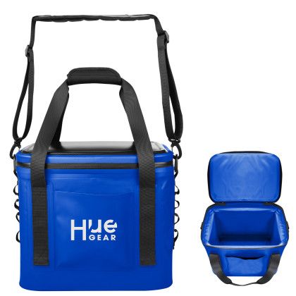 Custom Intrepid Water Resistant 18 - Can Cooler Bag - Royal Blue	