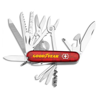 Victorinox Swisschamp Swiss Army Knife Promotional Custom Imprinted With Logo  TRANSCULENT RUBY