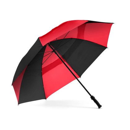 Windjammer Vented Golf Umbrella-Red and Black