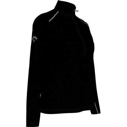  Custom Callaway Ladies' Water Repellent 1/4 Zip Pullover Shirt - Black side