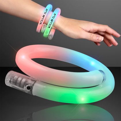 Custom Multicolor Lights Flashing Tube Bracelets Custom Multicolor Lights Flashing Tube Bracelets