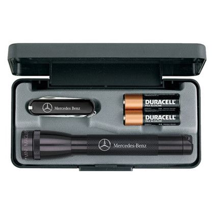 Mini Mag-Lite w/Victorinox Climber Swiss Army Knife Promotional Custom-Black