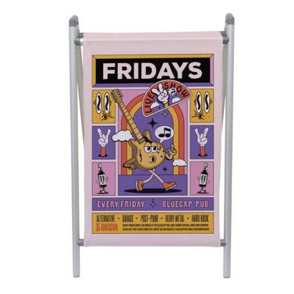 Custom Galleria Fabric A-Frame Sign