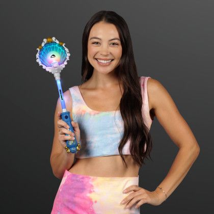 Light Up Seashell Toy Wand with Custom Imprint