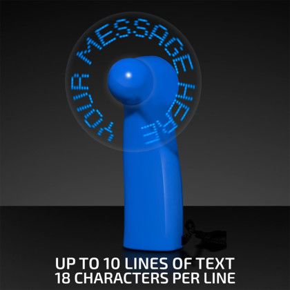 Message Fan with Custom Message - Blue