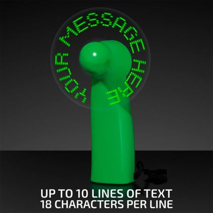 Message Fan with Custom Message - Green
