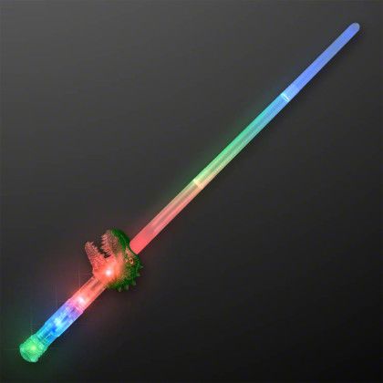 Custom Light Up Dinosaur Expandable Sword Toy - Multicolor