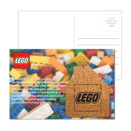 Custom Post Card With House Shaped Cork Coaster
