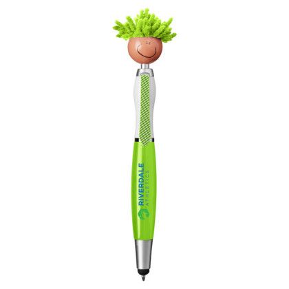 Custom Multicultural Moptopper Screen Cleaner Stylus Pen - Lime Green