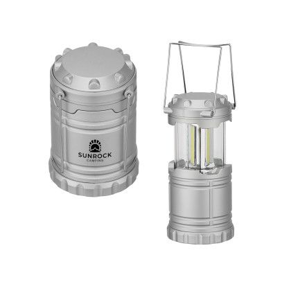 Custom COB Pop-Up Rechargeable Lantern - Silver