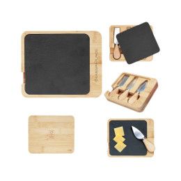 Custom Slate & Bamboo Cheese Server Set