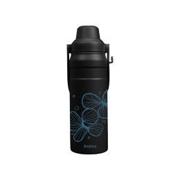 Custom 24 Oz. Summit Sip Recycled Stainless Bottle - Easy Carry Handle - Black