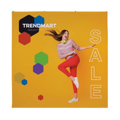 Custom 8' Straight Splash Floor Display Face Kit (Recycled Polyester Knit) - Multicolor