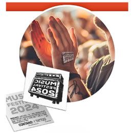 Medium Square Custom Temporary Tattoo - 2" x 2"