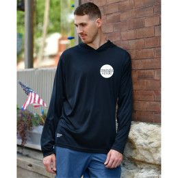 Custom Reebok Max Long Sleeve Hoodie - On Model