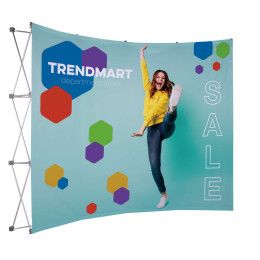 Custom 10' Curved Splash Floor Display Face Kit (Recycled Polyester Knit) - Multicolor