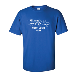Nursing Is A Work Of Heart Gildan Adult Heavy Cotton T-Shirt
