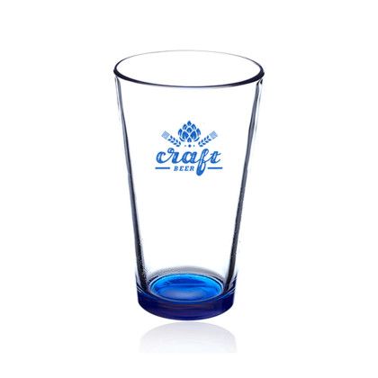 Custom 16 oz. Pint Glasses - Blue 
