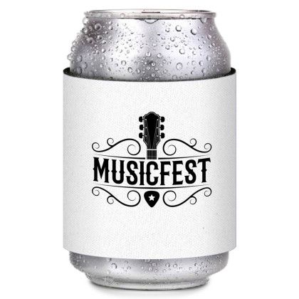  Custom Wrap Can Cooler - White With Logo