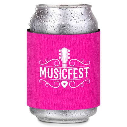  Custom Wrap Can Cooler - Neon Pink