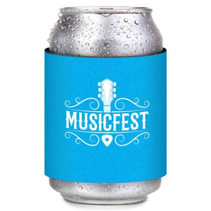  Custom Wrap Can Cooler - Neon Blue