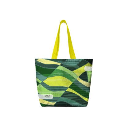Custom Sublime Series RPET Tote Bag - White with yellow 
