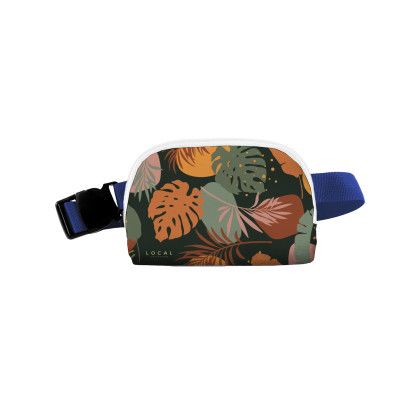 Custom Sublime Series RPET Fanny Pack - White With Blue With White Zipper