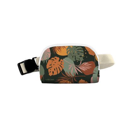 Custom Sublime Series RPET Fanny Pack - White With Natural With White Zipper 