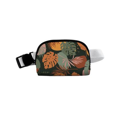 Custom Sublime Series RPET Fanny Pack - White With White with Black Zipper 