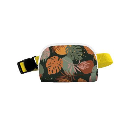 Custom Sublime Series RPET Fanny Pack - White With Yellow with White Zipper 