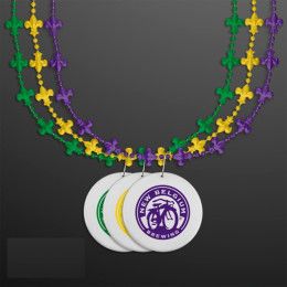 Custom Fleur de Lis Beads for Mardi Gras   - other beads available 