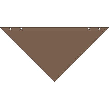 Custom Large Triangle Pet Bandanna - Cocoa