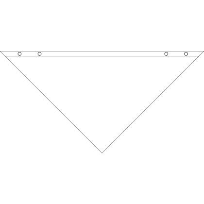 Custom Large Triangle Pet Bandanna - White